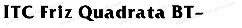 ITC Friz Quadrata BT字体转换